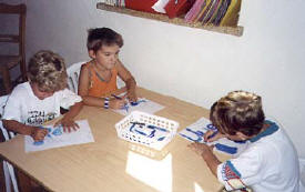 Wonderworld Nursery school & Kindergarten in Larnaca, Cyprus  pupils learning to concentrate.
