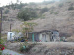 A typical dog kennel in Cyprus, where the poor dogs are only taken out durring the hunting season. For the rest of the year they are either caged or tethered.