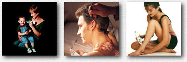 3 pics of people treating themselves with HealthPoint